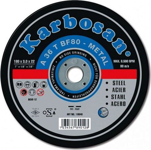 KARBOSAN 180X3,0 KESME TAŞI (NK) 25 Lİ PAKET