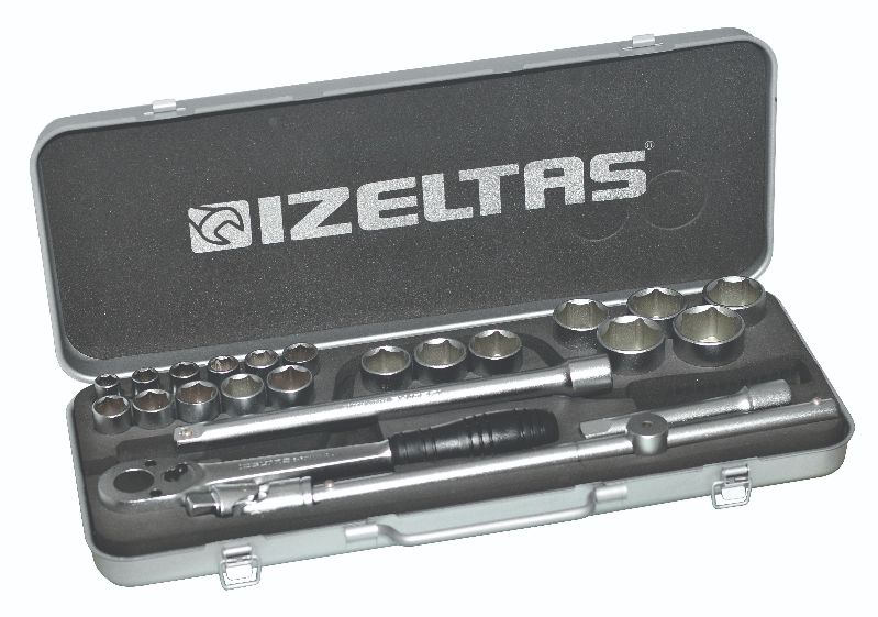 İZELTAŞ 24'LÜ LOKMA ANAHTAR TAKIMI 1/2" ( U KOLSUZ )
