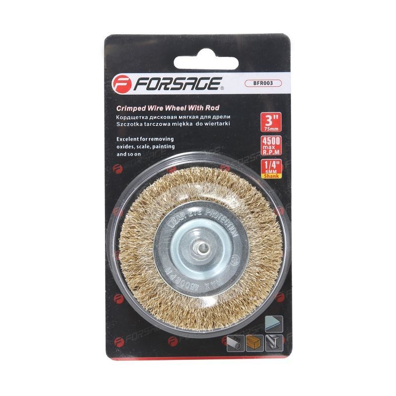 FORSAGE PİMLİ DAİRE TEL FIRÇA 100MM